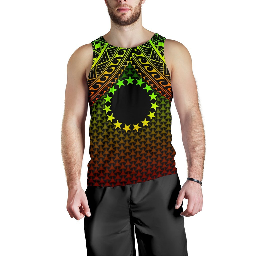 Polynesian Cook Islands Men's Tank Top - Reggae Vintage Polynesian Patterns - Polynesian Pride