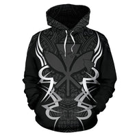 Kanaka Map Hoodie Gray Armor Style - Polynesian Pride