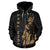 Polynesian Kakau Warrior Helmet Hawaii Custom Zip Hoodie Gold - Polynesian Pride