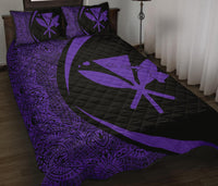 Hawaii Kanaka Polynesian Quilt Bed Set - Circle Style Purple - Polynesian Pride