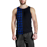 Hawaii Kakau Polynesian Anchor Map Men's Tank Top - Blue - Polynesian Pride