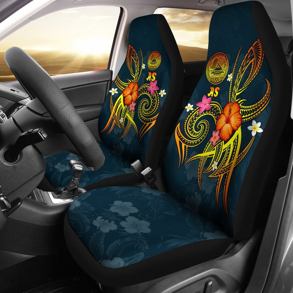 American Samoa Polynesian Car Seat Covers - Legend of American Samoa (Blue) Universal Fit Blue - Polynesian Pride