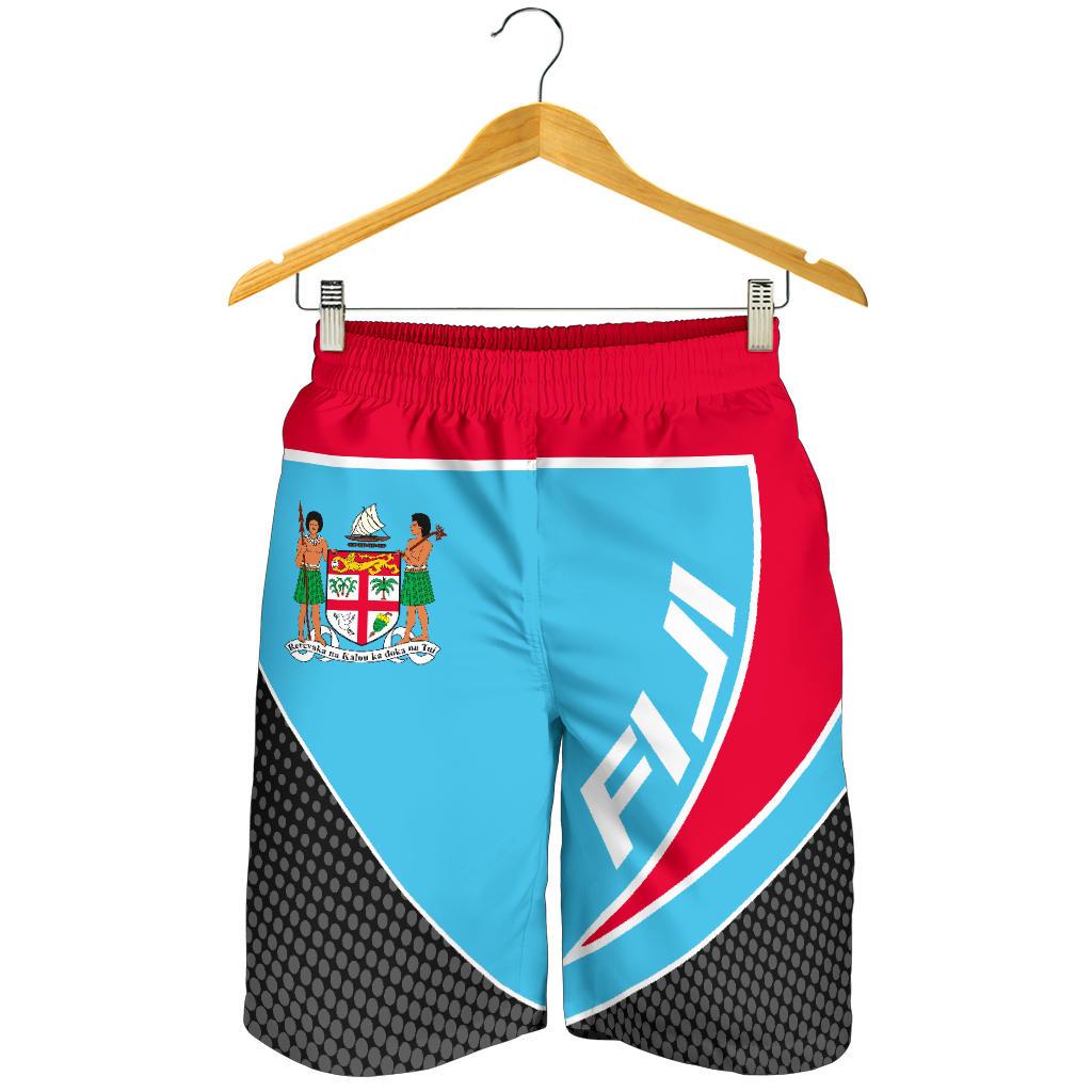 Fiji Flag Spine Men Short Blue - Polynesian Pride