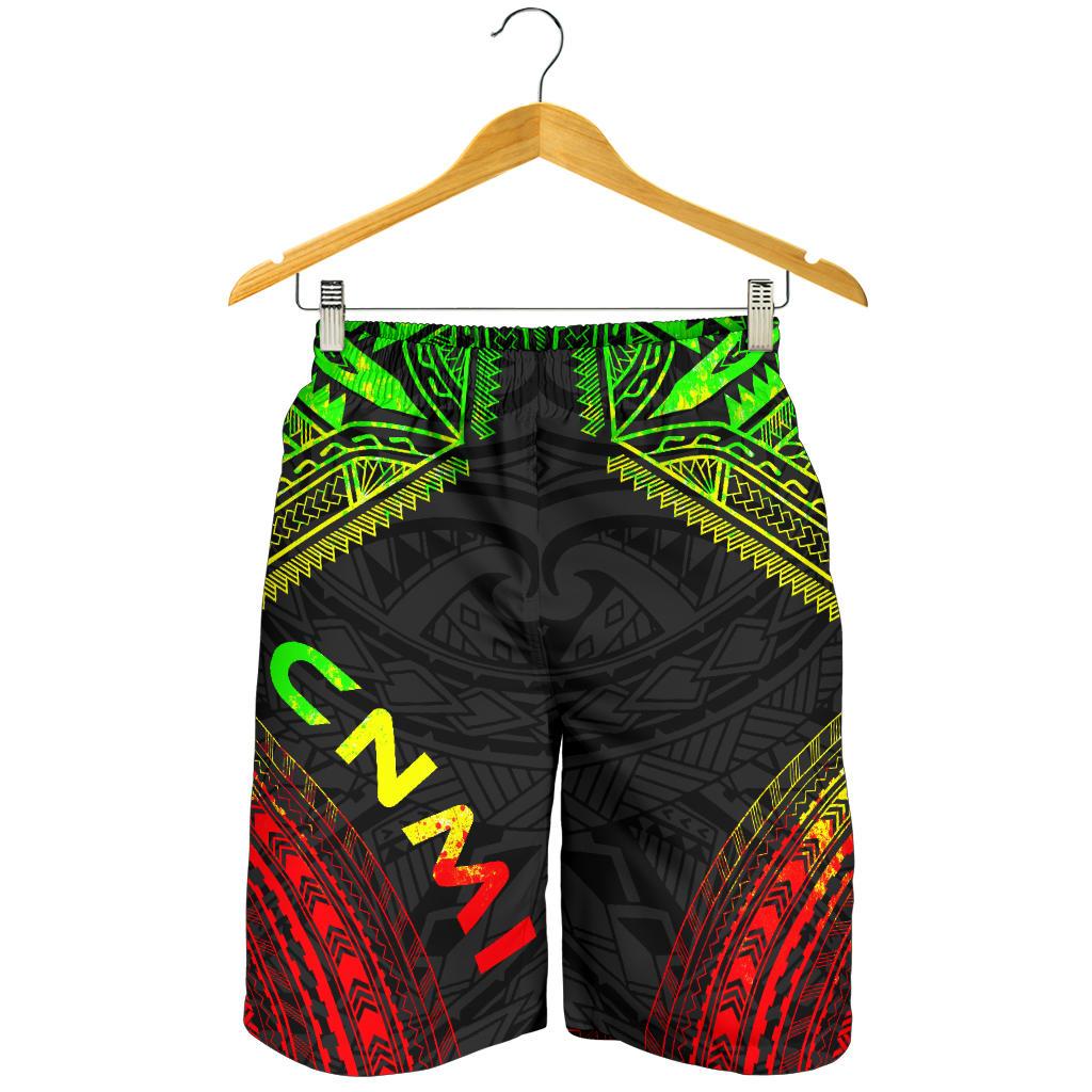 Northern Mariana Islands Men's Shorts - Polynesian Chief Reggae Version - Polynesian Pride
