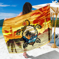 Hawaii Turtle Coconut Tree Sarong Sarong One Size Yellow - Polynesian Pride