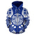 Turtle All Over Zip up Hoodie Blue Tattoo Style - Polynesian Pride