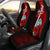 Guam Polynesian Car Seat Covers - Coat Of Arm With Hibiscus Universal Fit Red - Polynesian Pride