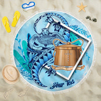Tokelau Beach Blanket - Custom Personalised Turtle Under The Sea Style Beach Blanket - Tokelau One Size Blue - Polynesian Pride