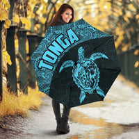 Tonga Umbrella Turtle Mermaid Polynesian Pattern Blue - Polynesian Pride