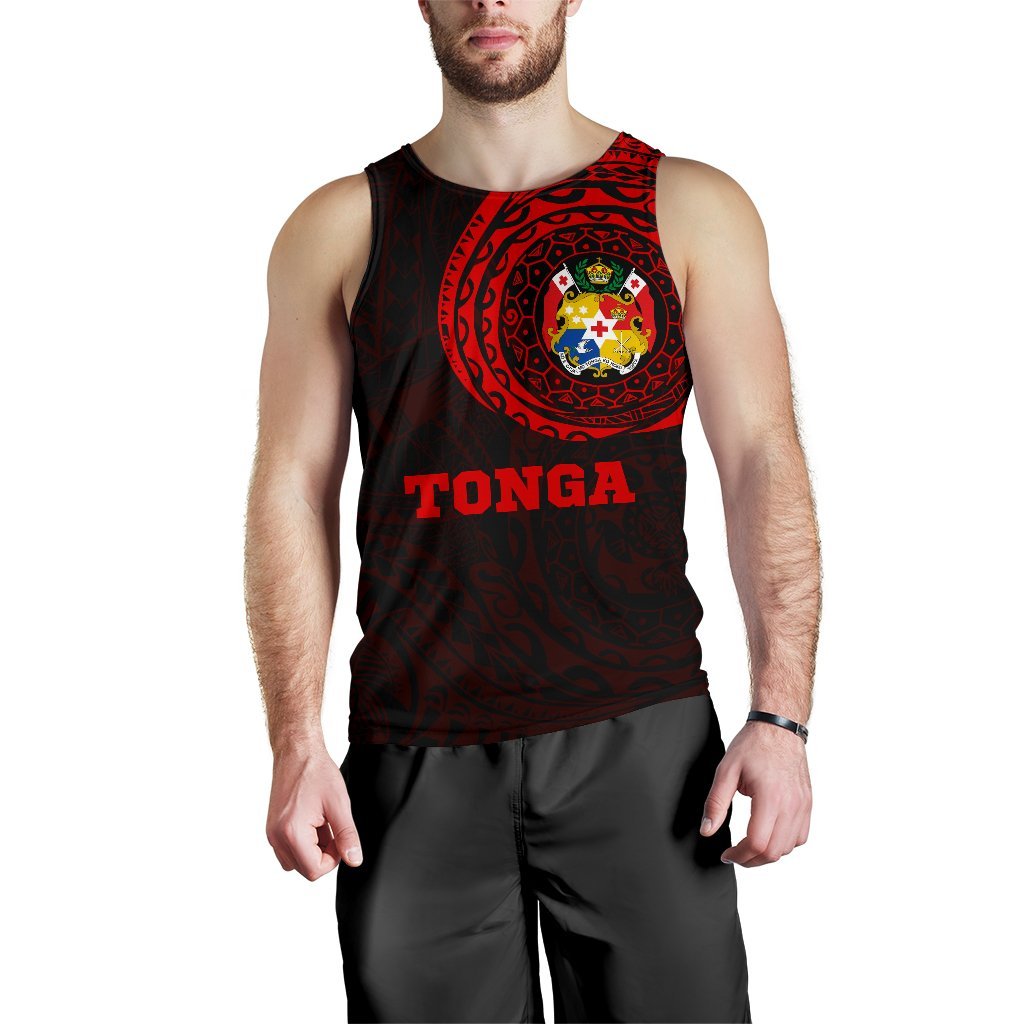 Tonga Polynesian Tattoo Style Tank Top A7 - Polynesian Pride