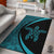 Hawaii Turtle Polynesian Area Rug Circle Style Blue Blue - Polynesian Pride