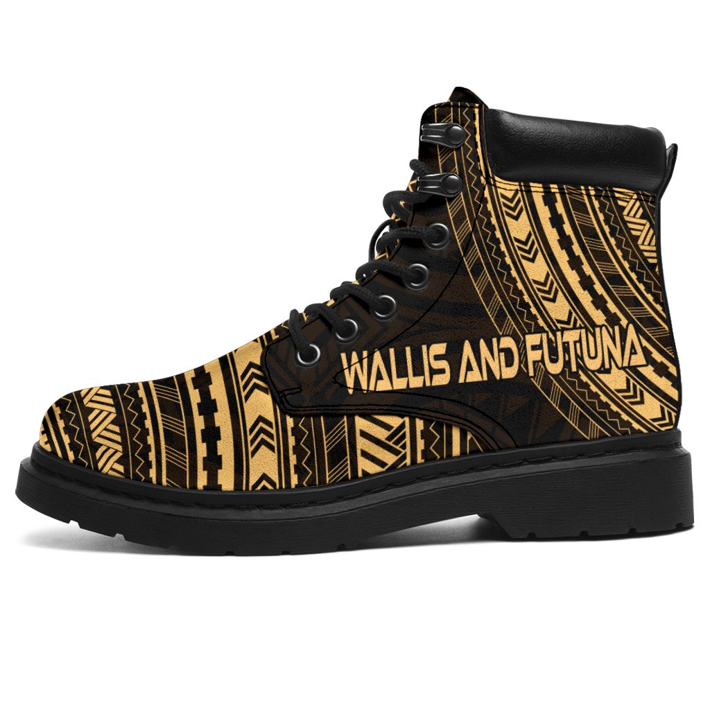 Wallis And Futuna Leather Boots - Polynesian Gold Chief Version Gold - Polynesian Pride