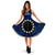 Cook Island Midi Dress - Seal With Polynesian Tattoo Style ( Blue) Women Blue - Polynesian Pride