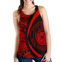 Hawaii Red Polynesian Women's Racerback Tank - Circle Style - Polynesian Pride