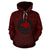 Papua New Guinea 1 ll Over Hoodie Papua New Guinea 1 Coat of rms Polynesian Red Black Unisex Red - Polynesian Pride