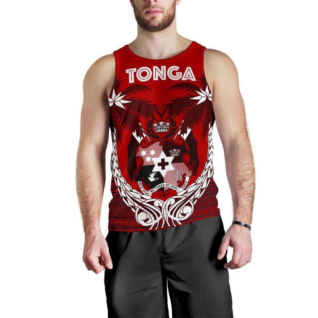 Tonga Polynesian Coconut Men's Tank Top A02 - Polynesian Pride