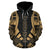 Chuuk State All Over Zip up Hoodie Gold Tattoo Style - Polynesian Pride
