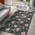 Tropical Monstera Leaf Red Rug Red - Polynesian Pride