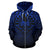 French Polynesia All Over Zip up Hoodie Lift up Blue - Polynesian Pride
