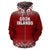 Cook Islands Polynesian Zip up Hoodie Fog Red - Polynesian Pride