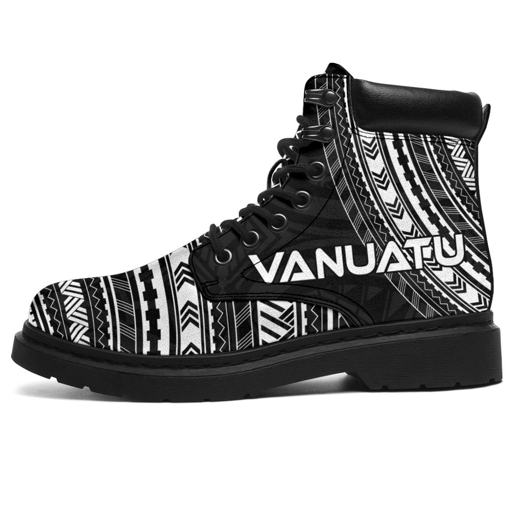 Vanuatu Leather Boots - Polynesian Black Chief Version Black - Polynesian Pride