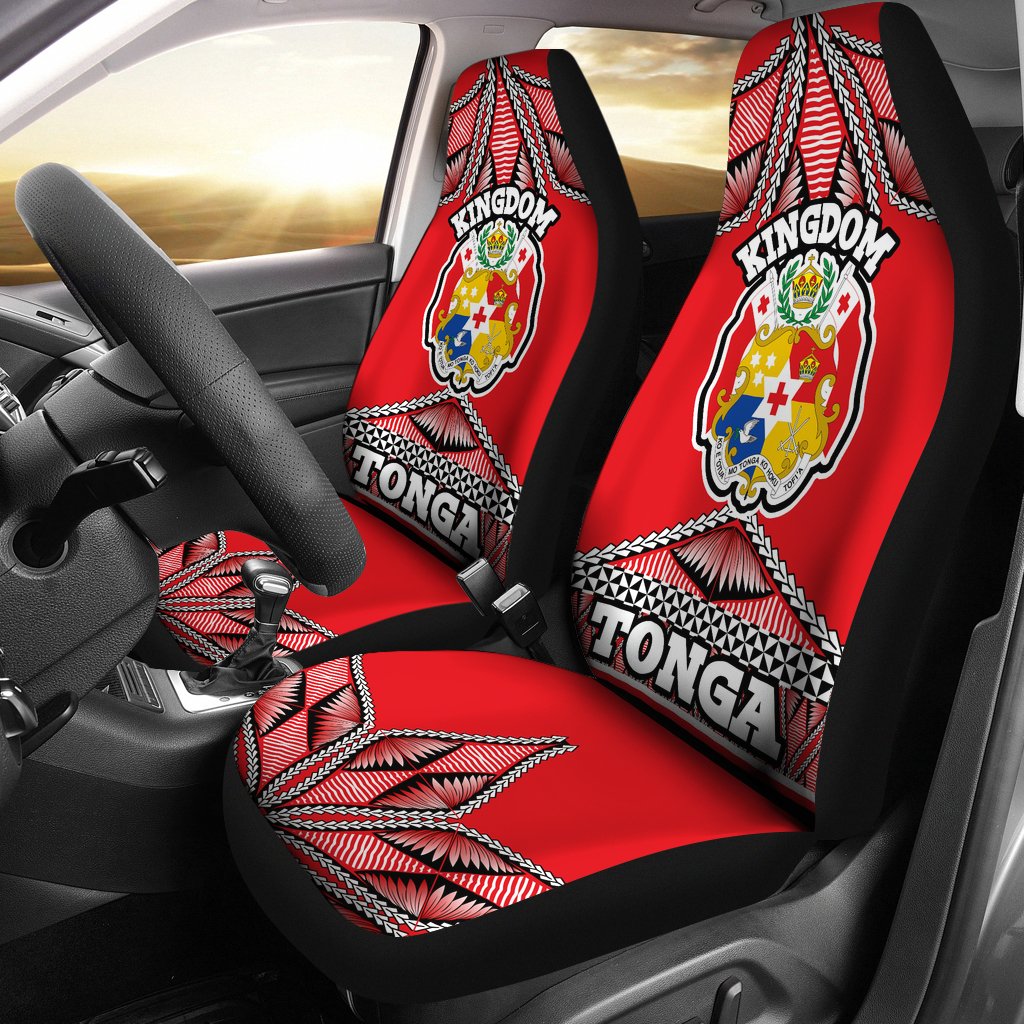 Tonga Car Seat Covers - Tonga Coat of Arms Universal Fit Red - Polynesian Pride