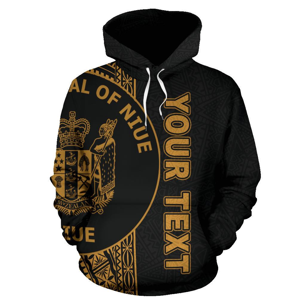 Niue Polynesian Custom Hoodie Line Gold - Polynesian Pride