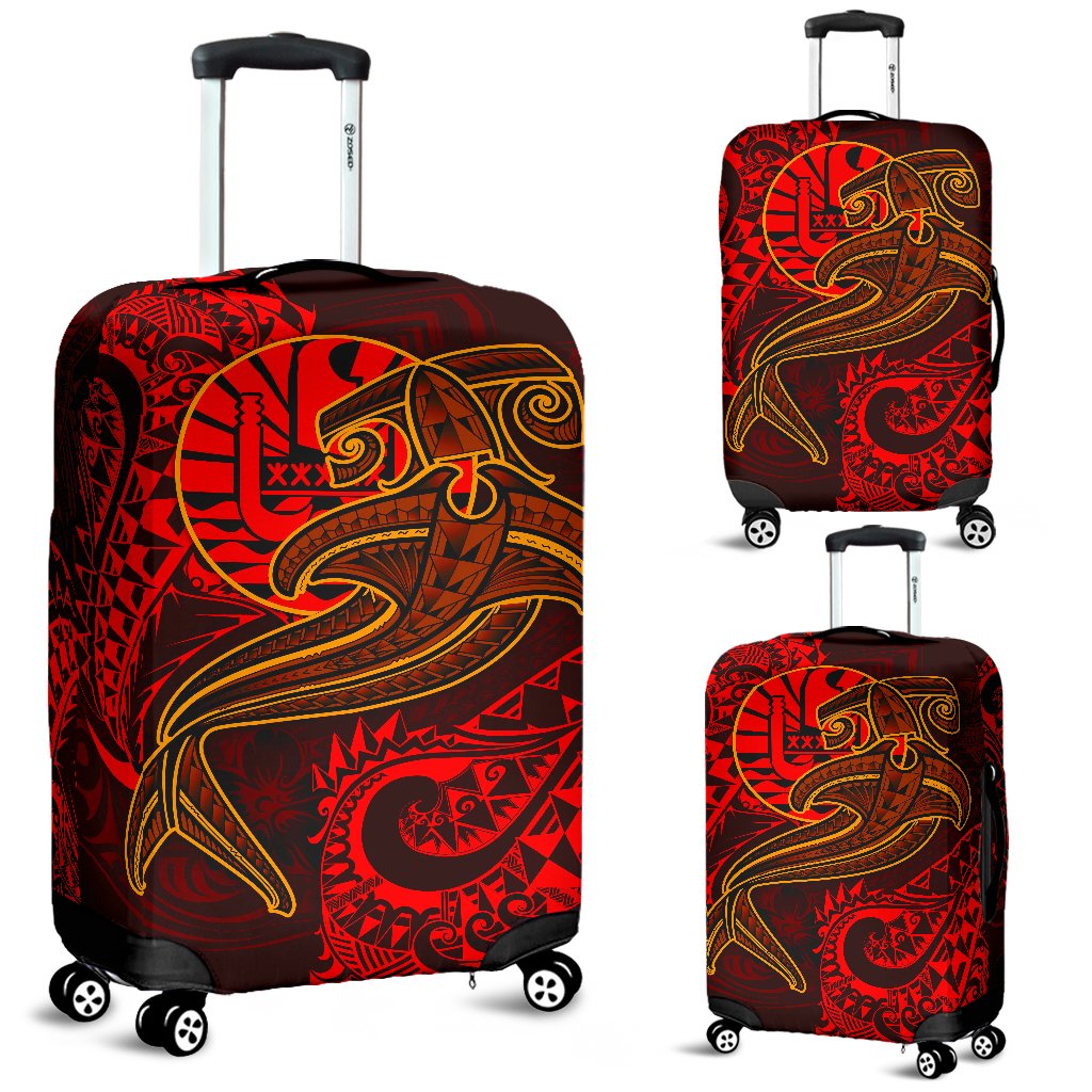 Tahiti Luggage Covers - Red Shark Polynesian Tattoo - Polynesian Pride