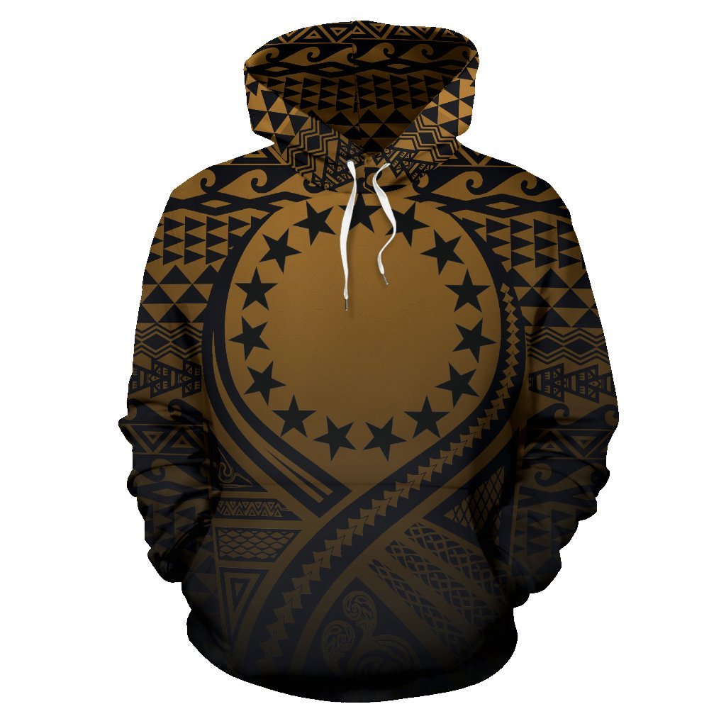 Cook Islands All Over Hoodie Lift up Gold - Polynesian Pride