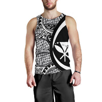 Kanaka Hawaii Map White Polynesian Men's Tank Top - Circle Style - Polynesian Pride