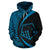 Hawaii Polynesian Tribal Hoodie Circle Style Blue Color - Polynesian Pride
