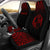 Tonga Custom Personalised Car Seat Covers - Tonga Coat Of Arms Polynesian Tattoo Fog Deep Red Universal Fit Red - Polynesian Pride