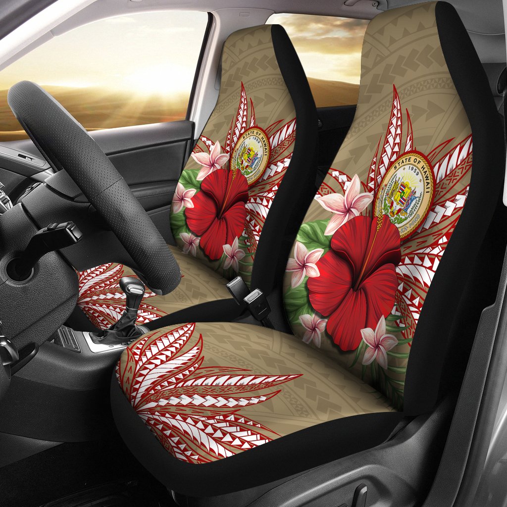 Hawaii Polynesian Coat Of Arm Tropical Car Seat Cover - AH - Polynesian Pride