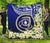 Northern Mariana Islands Premium Quilt - Polynesian Plumeria Pattern Blue - Polynesian Pride