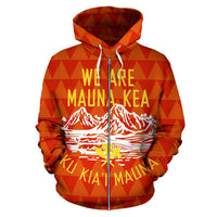 Kanaka Map Mauna Kea Triangle Zip up Hoodie - Polynesian Pride