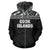 Cook Islands Polynesian Zip up Hoodie Horizontal Black - Polynesian Pride