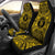 Niue Car Seat Cover - Niue Coat Of Arms Polynesian Gold Black Universal Fit Gold - Polynesian Pride