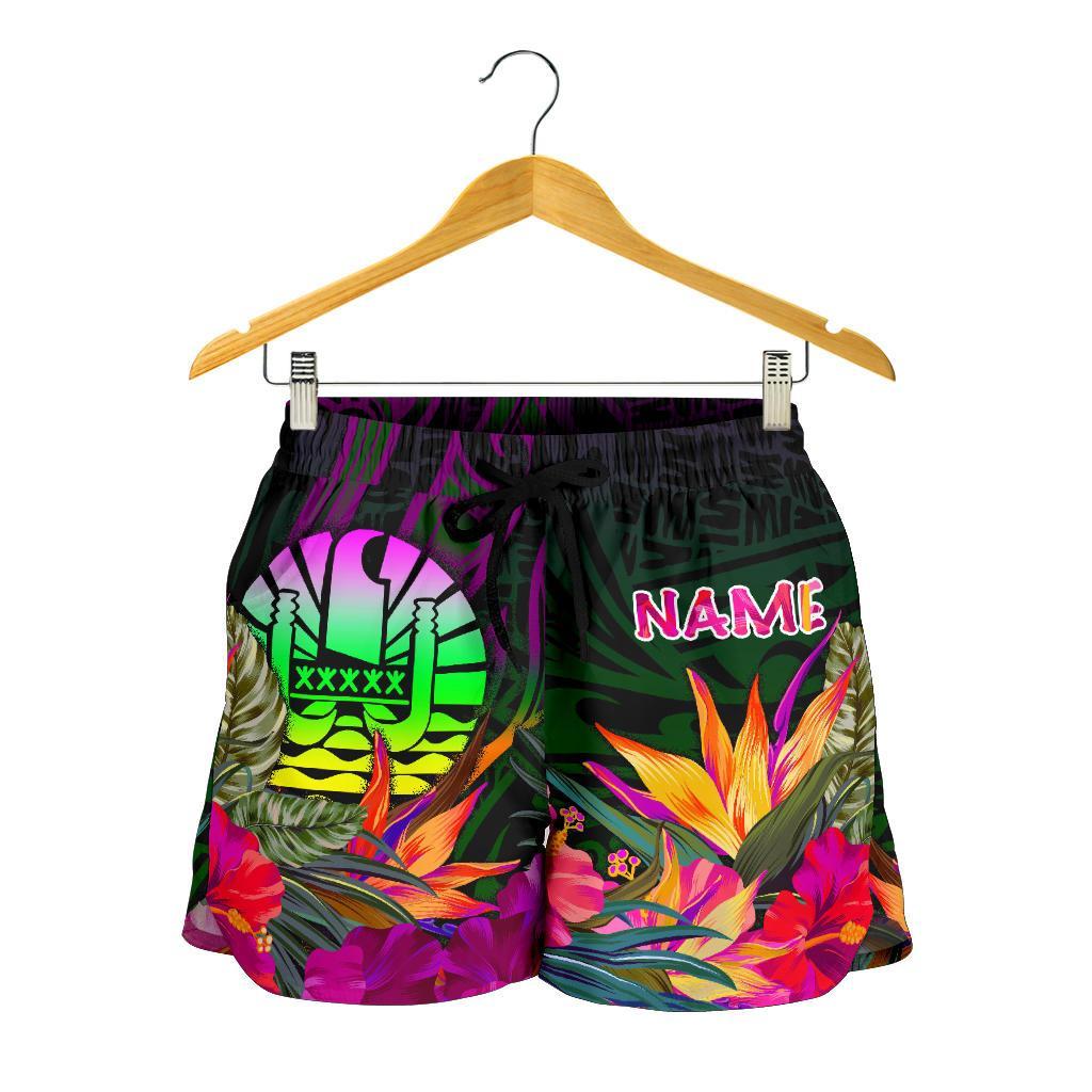 Tahiti Personalised Women's Shorts - Summer Hibiscus - Polynesian Pride