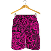 Polynesian Hawaiian Style Tribal Tattoo Pink Men's Short - Polynesian Pride