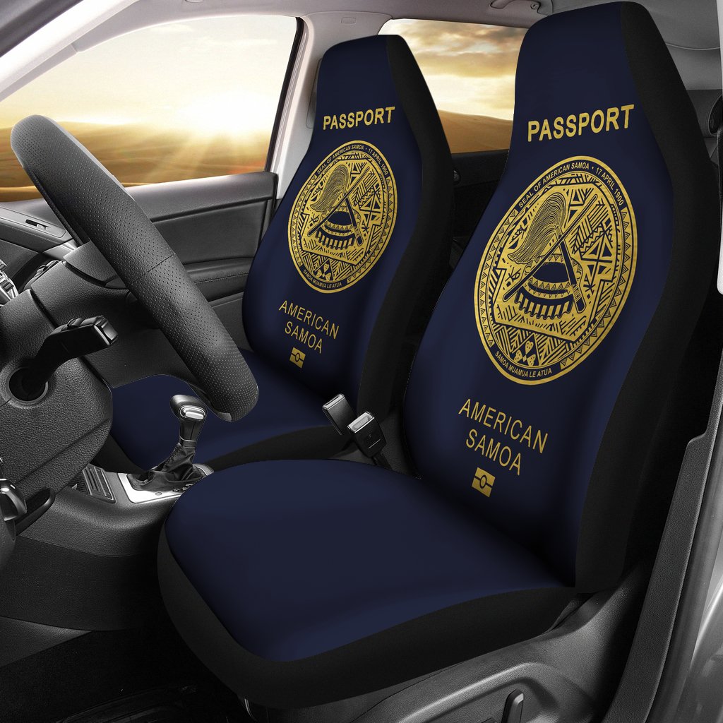 American Samoa Car Seat Covers - Passport American Samoa Universal Fit Dark Blue - Polynesian Pride