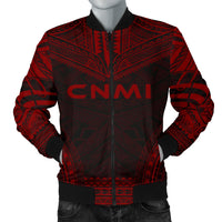 Northern Mariana Islands Polynesian Chief Men's Bomber Jacket - Red Version Red - Polynesian Pride