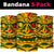 Hawaiian Tiki Reggae Colors Bandana 3 - Pack - Polynesian Pride