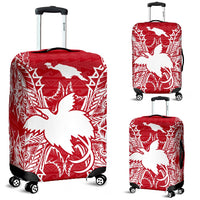 Papua New Guinea Polynesian Luggage Covers Map Red White Red - Polynesian Pride