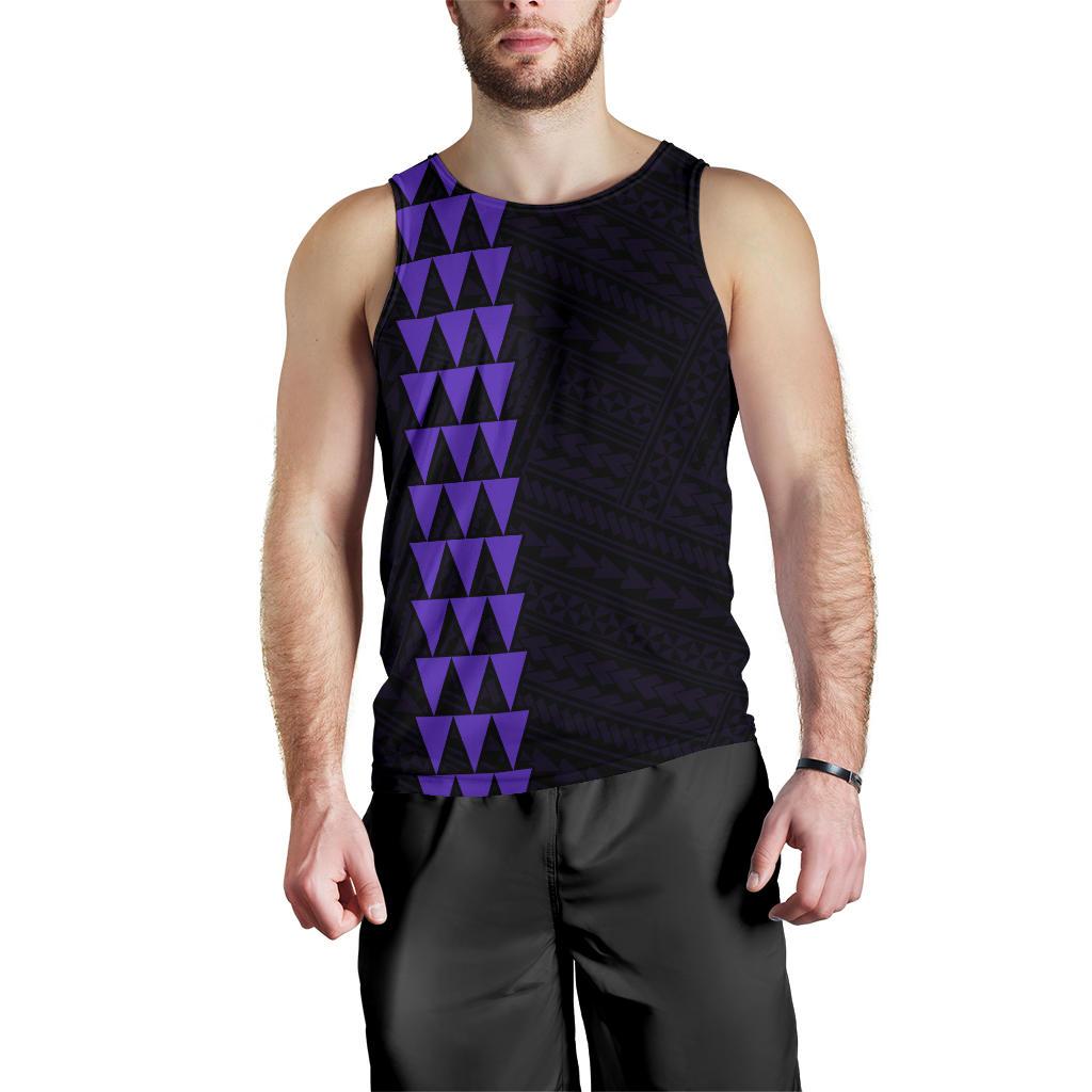 Hawaii Kakau Polynesian Anchor Personalized Men's Tank Top - Purple - Polynesian Pride