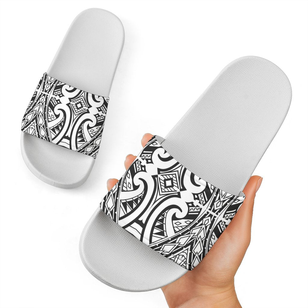 Polynesian Slide Sandals 18 White - Polynesian Pride