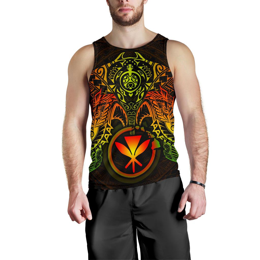 Polynesian Hawaii Men's Tank Top - Reggae Turtle Manta Ray - Polynesian Pride