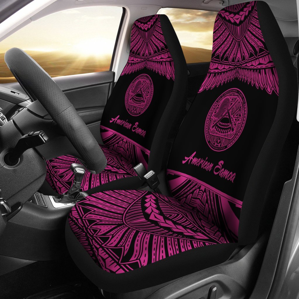 American Samoa Polynesian Car Seat Covers - Pride Pink Version Universal Fit Pink - Polynesian Pride