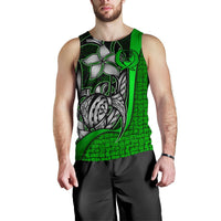 Pohnpei Micronesia Men's Tank Top Green - Turtle With Hook - Polynesian Pride