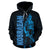 Kosrae Hoodie Micronesia Kosraean Warrior Blue - Polynesian Pride