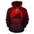 Tokelau All Over Hoodie Lift up Red - Polynesian Pride